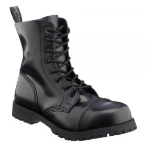Boots & Braces Stiefel 8-Loch schwarz, Größe 45