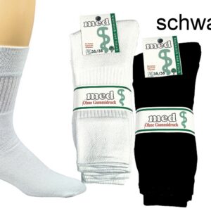 5 Paar Gesundheits-Sport-Socken schwarz = 2,99 €/Paar Schuhe D 43