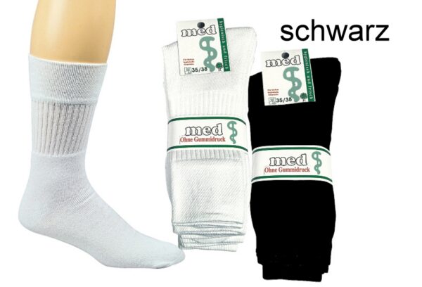 5 Paar Gesundheits-Sport-Socken schwarz = 2,99 €/Paar Schuhe D 43