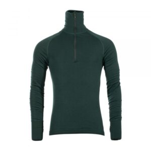 Brynje Longsleeve Arctic Double Zip Polo grün