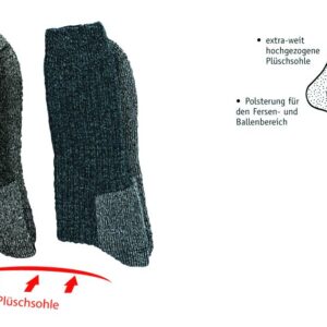 2 Paar Funktions-Socken Plüschsohle 4,95€/Paar Restposten Schuhe D 47