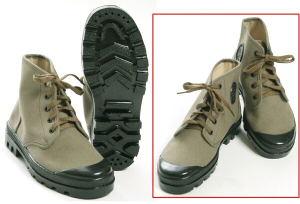 Französischer Commando Stiefel Canvas oliv Restposten Schuhe D 40