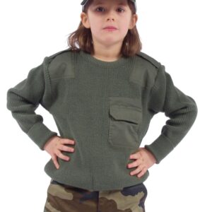 Kids Commando Pullover Oliv XL