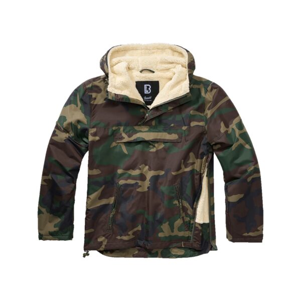 Brandit Jacke Windbreaker Sherpa woodland