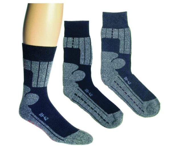2 Paar Sport Socken Skater schwarz meliert = 5,45 €/Paar S