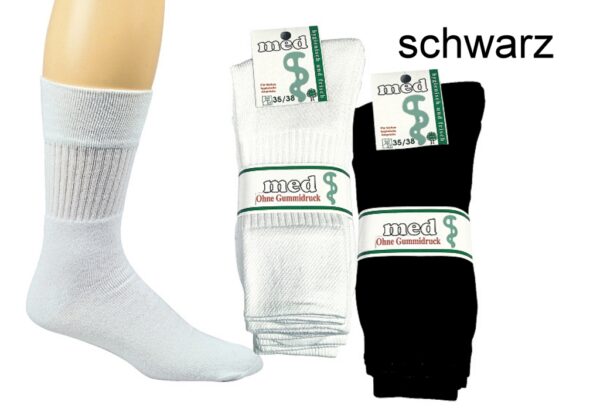 5 Paar Gesundheits-Sport-Socken schwarz = 2,99 €/Paar Schuhe D 39