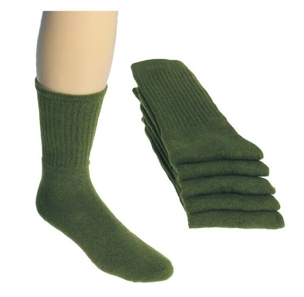 5 Paar Jagd Sport Socken oliv 2,99€/Paar Schuhe D 39