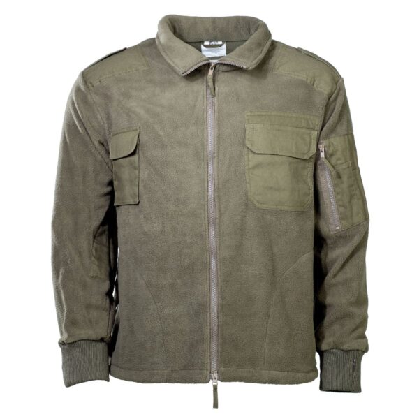 Fleecejacke m. Reißverschluss oliv M