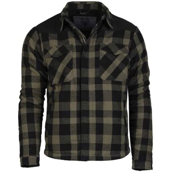 Jacke Lumberjacket schwarz/oliv S