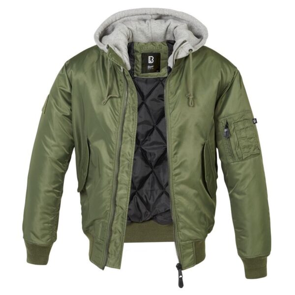 Jacke MA1 Sweat Hooded Jacket oliv/grau Restposten S