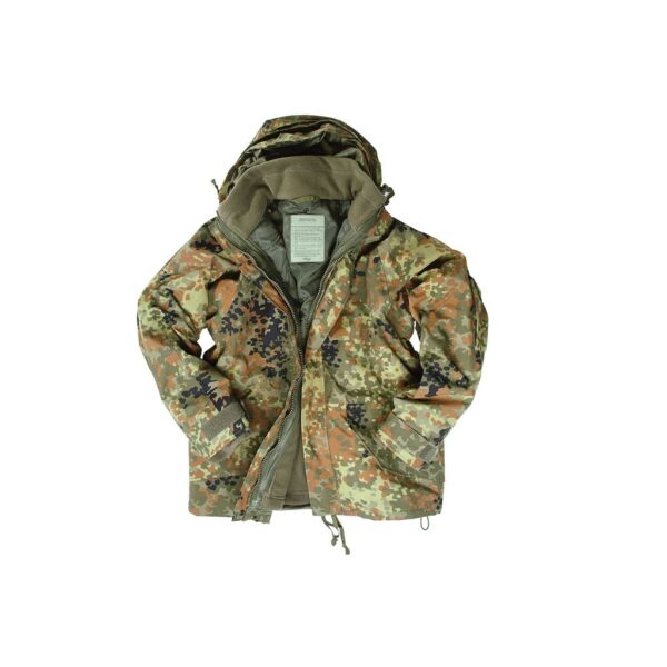 Jacke Nässeschutz mit Fleece flecktarn S