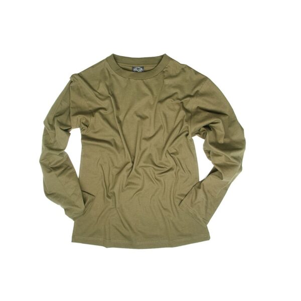 Langarmshirt Baumwolle oliv M