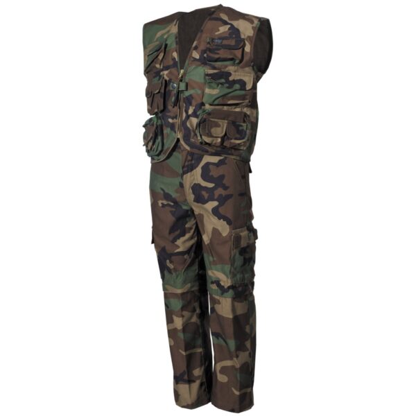 MFH Kinder Zip-Up Hose und Weste woodland S