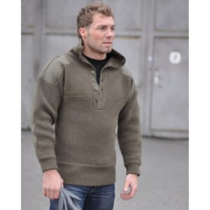 Österreichischer Alpin Pullover Wolle oliv Bekl. 48