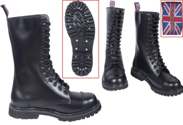 Ranger 14 Loch Stiefel Invader schwarz Schuhe D 38