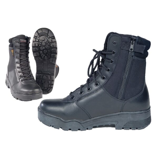 Tactical Stiefel Leder Cordura mit Reißverschluss Schuhe D 38