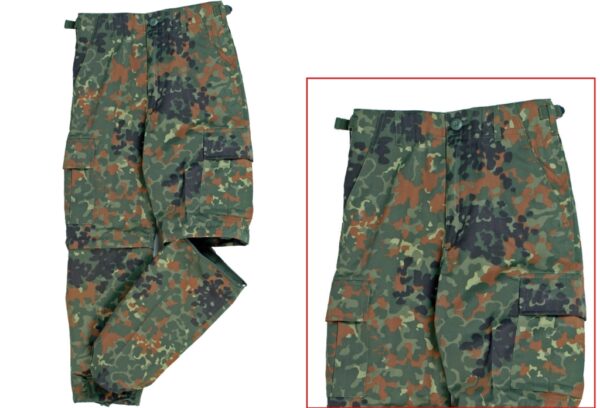 US Zip-Off BDU Hose Kids flecktarn S