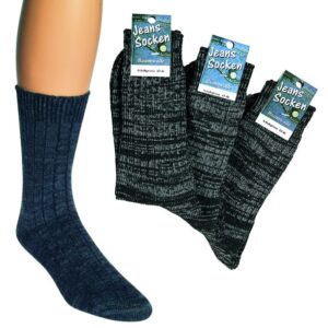 3 Paar Socken Jeans schwarz meliert = 3,64 €/Paar L