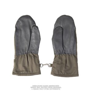 Bundeswehr Fäustlinge Handschuhe mit Leder grau/oliv neuwertig XL
