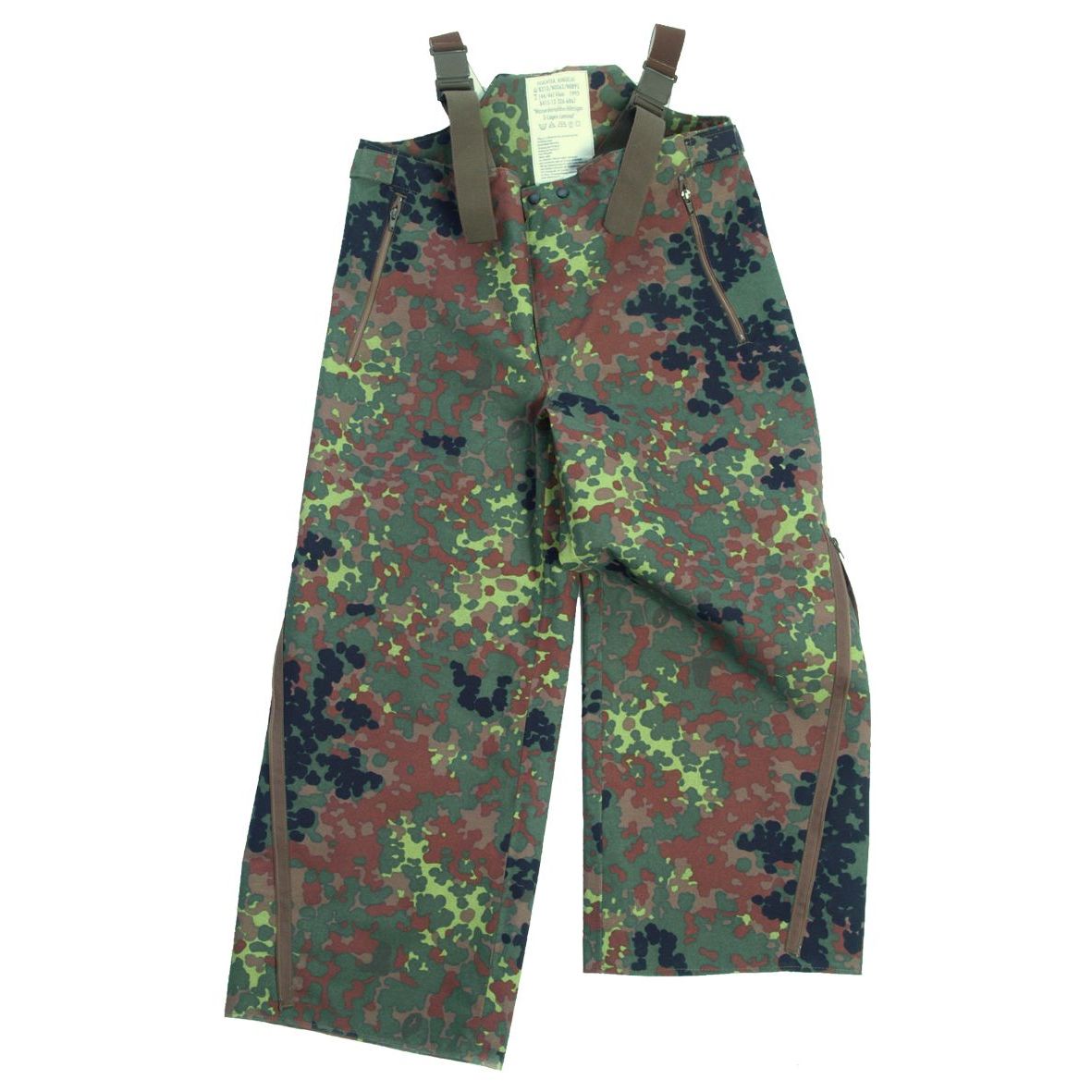 Bundeswehr Nässeschutz-Hose flecktarn gebraucht Bekl. 48