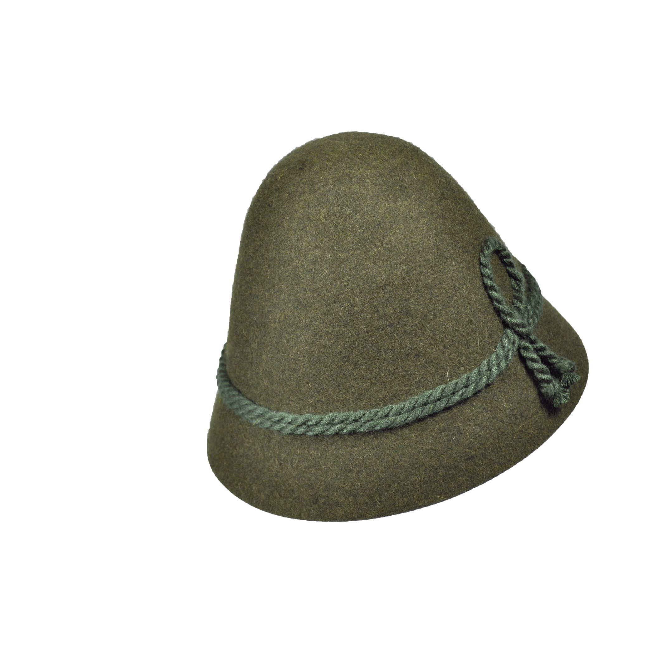 Hubertus Jagdhut Trachtenhut Filzhut Schinderhannes oliv Kopfbedeckung 60