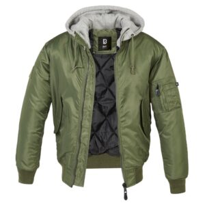 Jacke MA1 Sweat Hooded Jacket oliv/grau Restposten L
