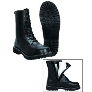 Pilotenstiefel mit Plüschfutter/RV/Kunststoffkappen Schuhe D 40