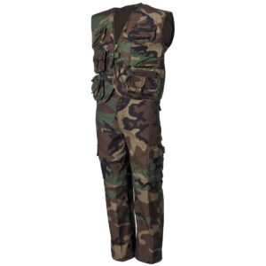 MFH Kinder Zip-Up Hose und Weste woodland XL