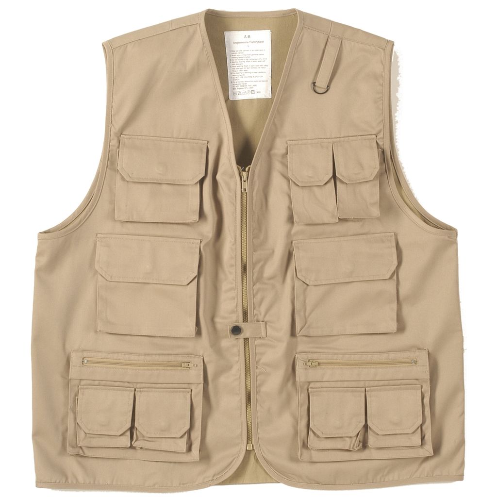Jagdweste Anglerweste khaki XXL