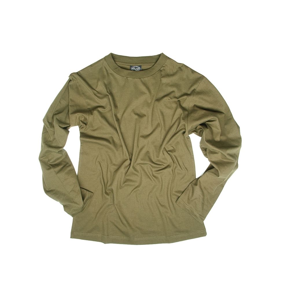 Langarmshirt Baumwolle oliv XXL