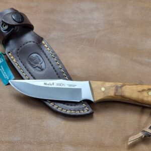 Muela kleines Jagdmesser Bison Olive mit hochwertiger Lederscheide
